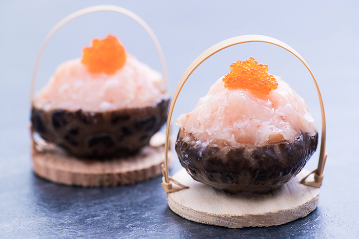 百花釀金錢 Steamed Mushroom Stuffed with Minced Shrimp_h