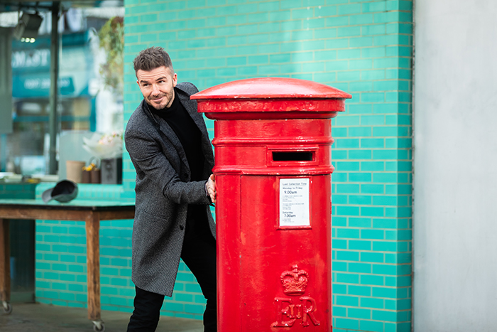David with Red post box