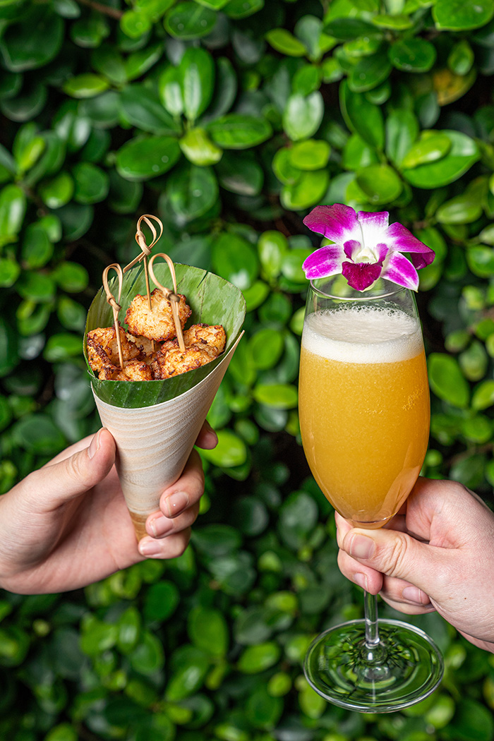 Honi Honi Kiss (HK$160) and Cod Fish Acras (HK$130)